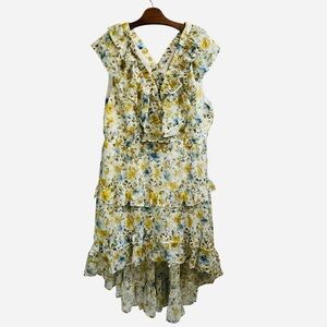 NWT Layered With Love 3X Plus Size Boho Floral High-Low Dress Feminine